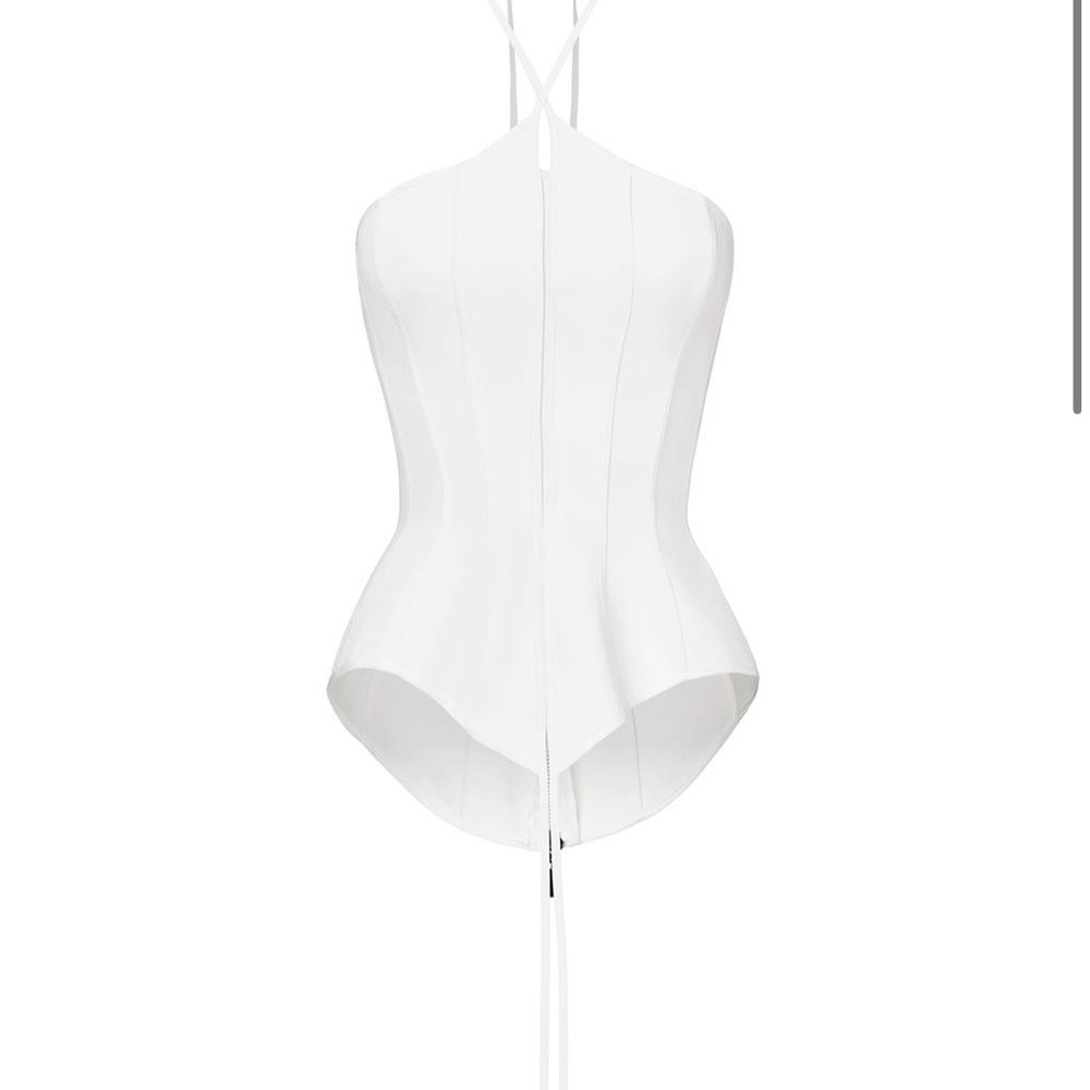 Maticevski Runway Intuit Bustier White Top NWT / Halter / Corset / Structured